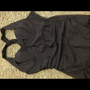 Brown one piece swimsuit